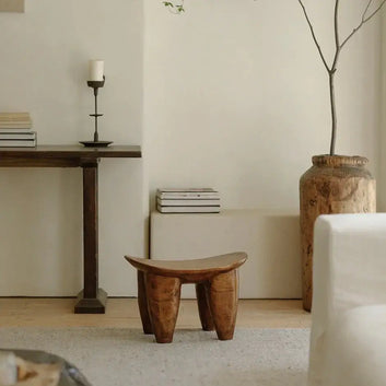 African Senufo Wood Milk Stool