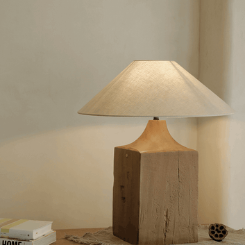 Old Wood Table Lamp