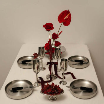 Stainless Steel champagne Glass - set of two