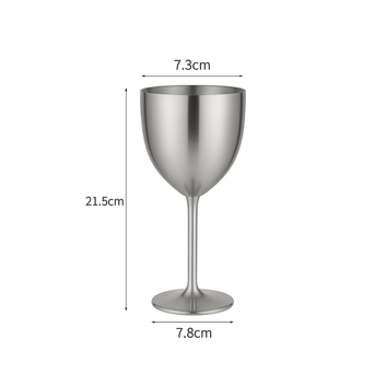 Stainless Steel Wine Glass -  set of two